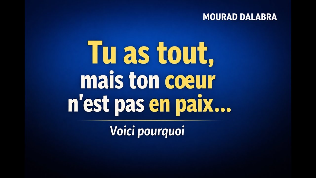 ton cœur n'est pas en paix... voici pourquoi.