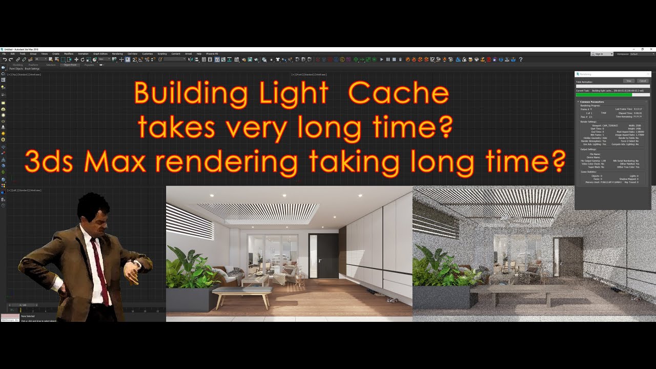 Building Light Cache takes so long? | 3ds max | Vray |  Vray Scene Converter | Solved (English)