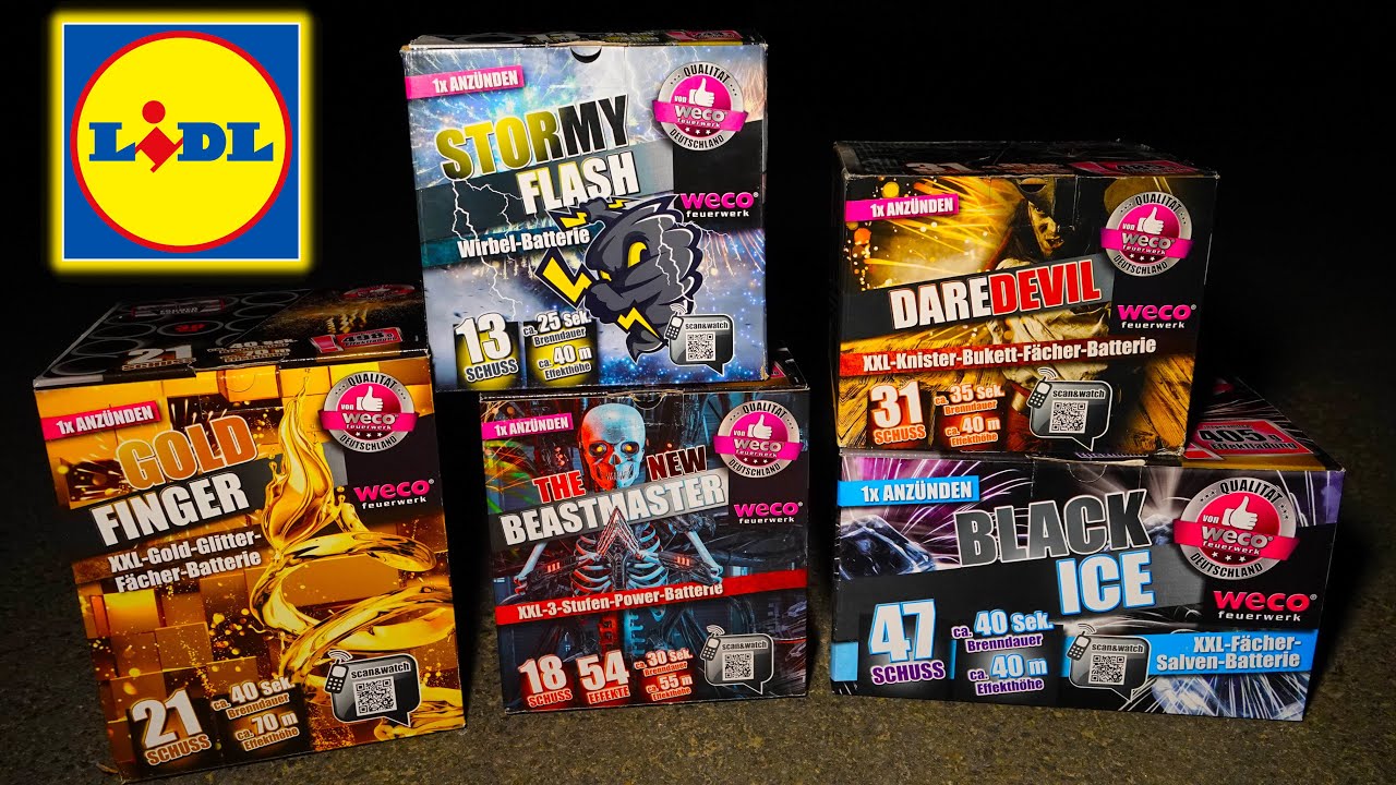 DAS SIND DIE BESTEN LIDL FEUERWERKS BATTERIEN FÜR SILVESTER 2024!