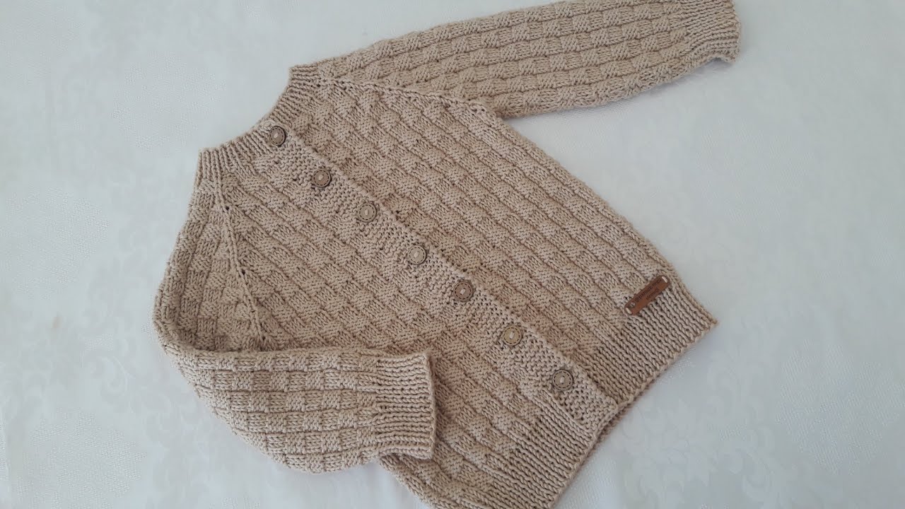 Tuğla Desen Bebek Hırkası