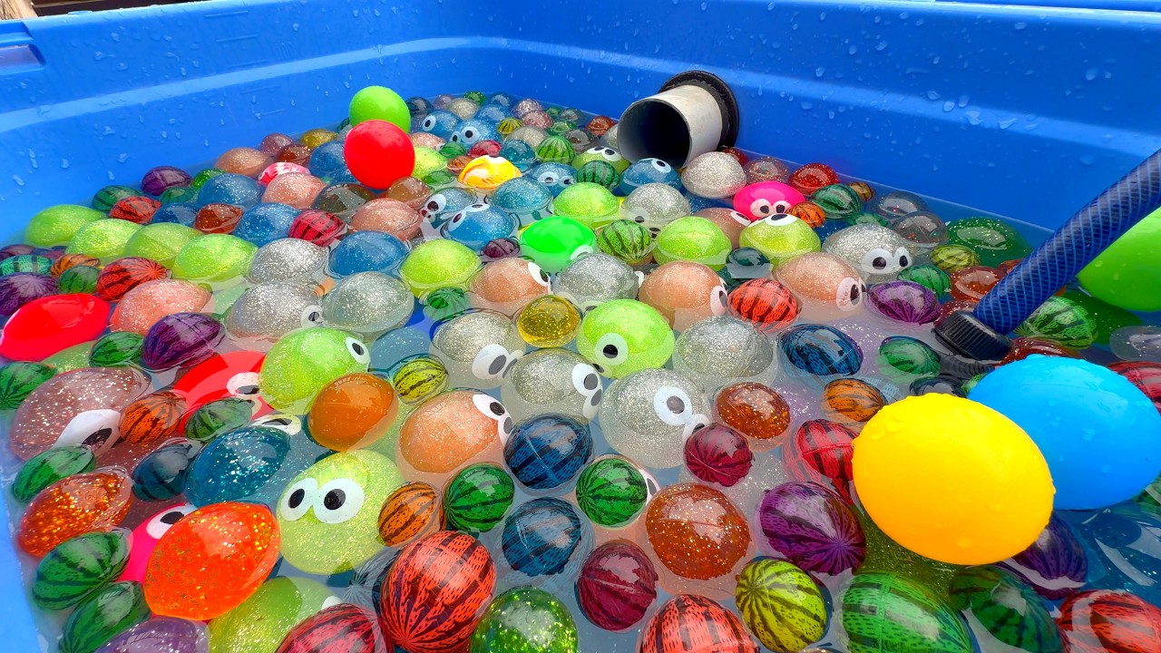 Water Marble Run ⭐ ASMR of beautiful balls that keep rotating in the water