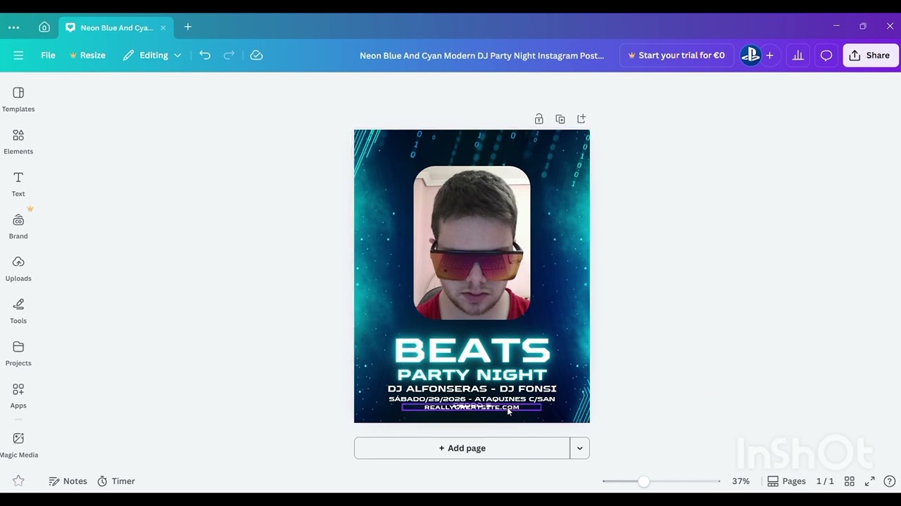 Como crear mi propio postal de dj en canva