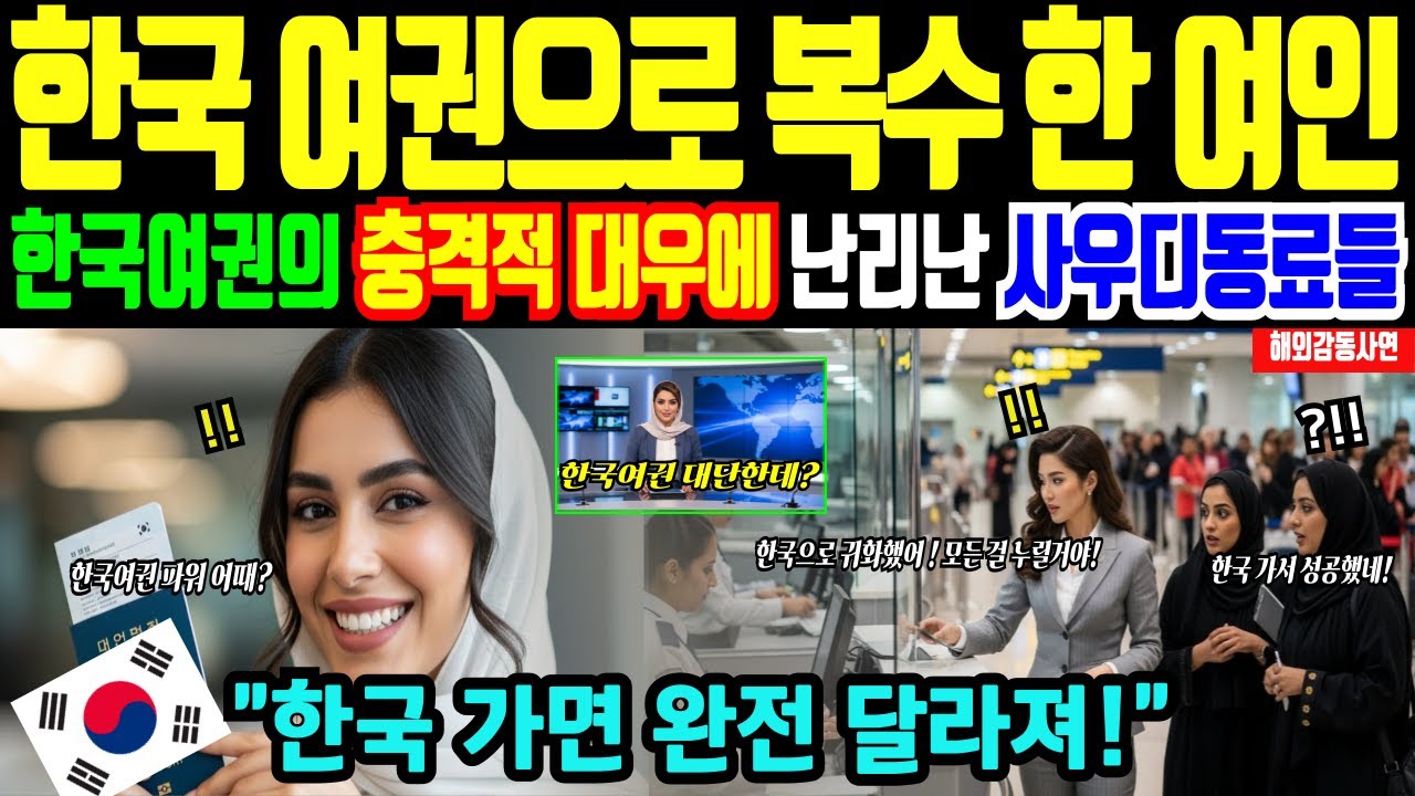 [해외감동사연] 한국여권 조롱한 사우디 친구들이 공항에서 발칵 뒤집힌 이유, 