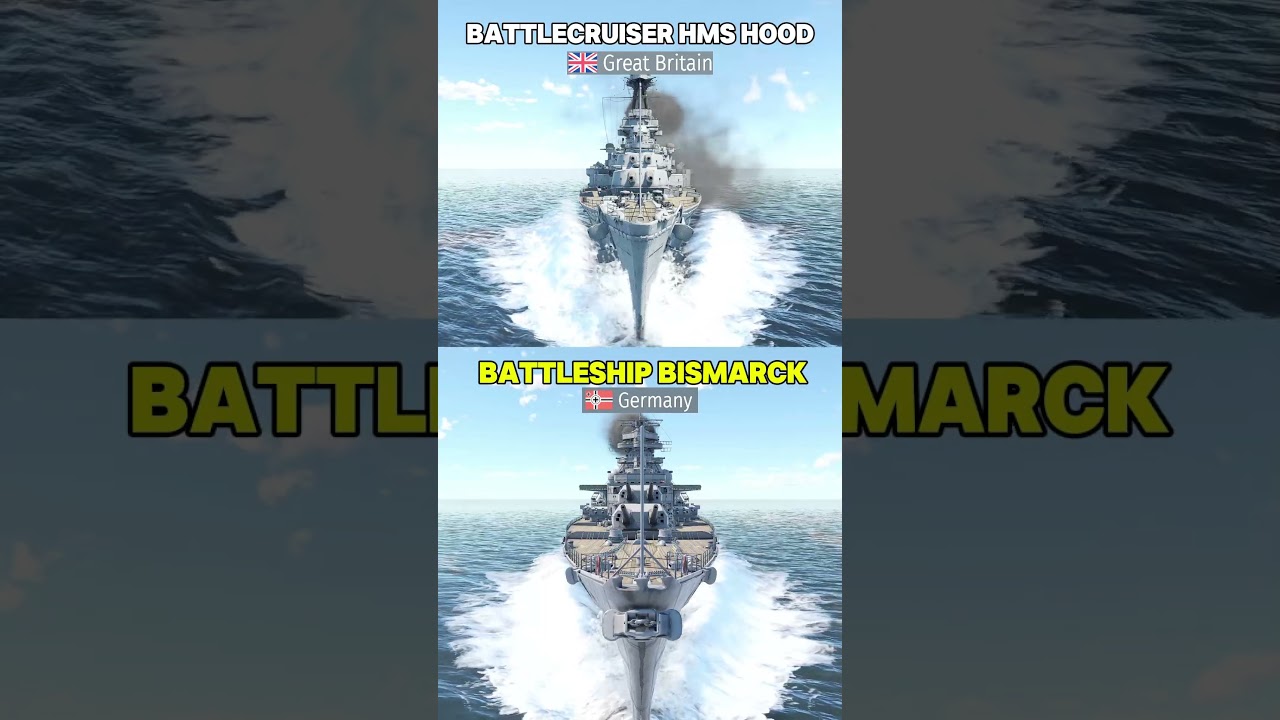 406MM vs 460MM - HMS Hood vs Bismarck - (War Thunder)