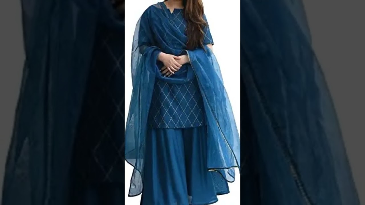 Kurta Sharara & Dupatta Set Latest Sharara Suits on Amazon Designer Suits Set 2022 # shorts