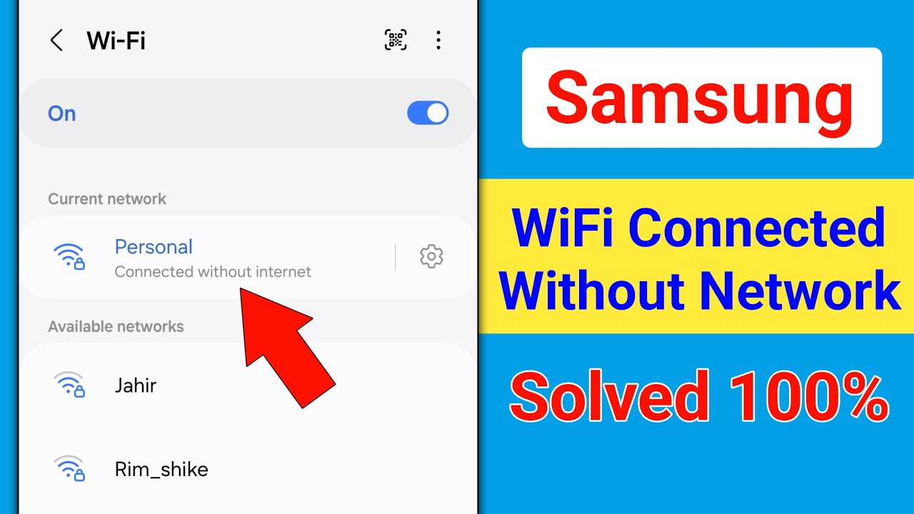 Samsung WiFi Connected Without internet Problem || Fix WiFi Connected Without Internet On Samsung