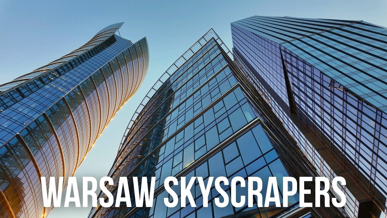 Spacer wśr&oacute;d drapaczy chmur w centrum Warszawy, Polska - Spire & Bridge / Spacer w Warszawie, Polska