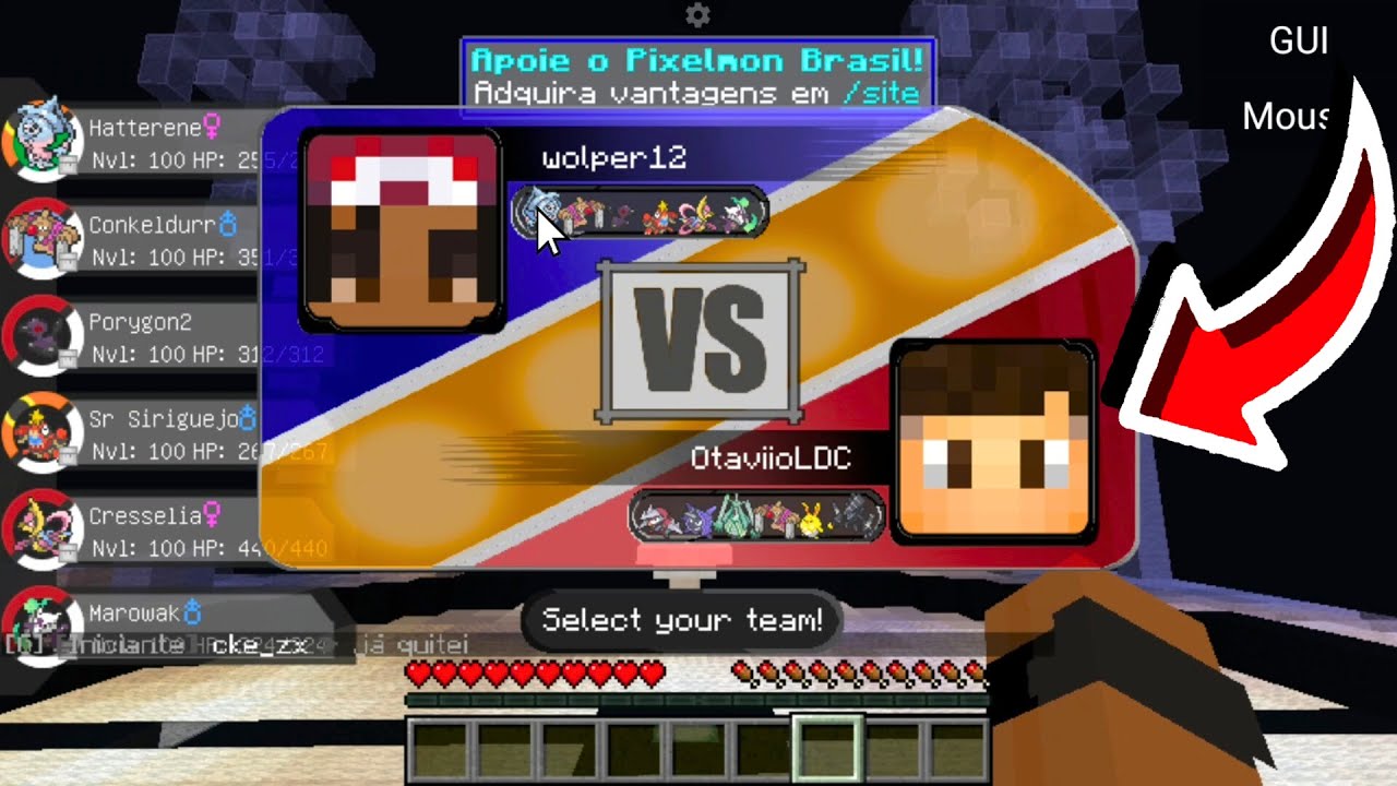 ENFRENTANDO O OTAVIOLDC NO PIXELMON BRASIL