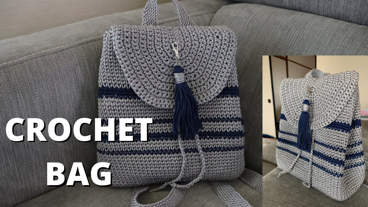 [DIY] MY FIRST TIME CROCHET BACKPACK BAG || macrame yarn