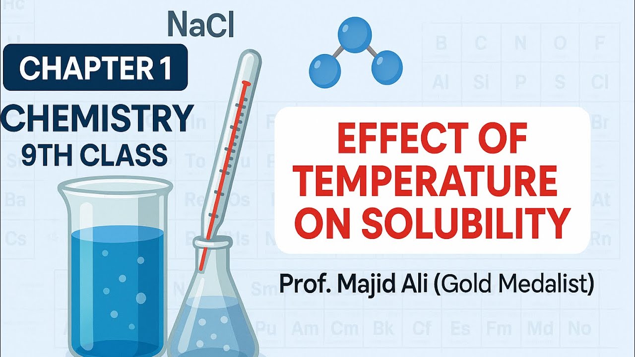 L-16. Effect of Temperature on Solubility | Chapter 1 Chemistry 9th Class | Prof. Majid Ali