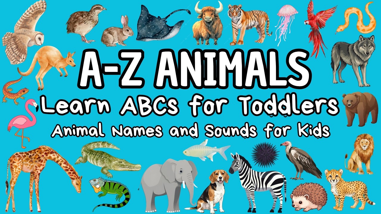A-Z ANIMALS 🦁Animal Names and Sounds for Kids