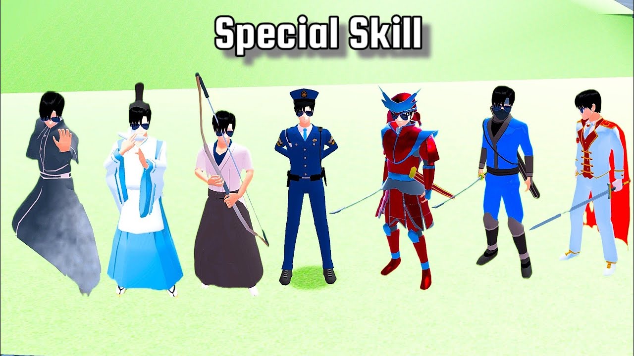 Polisi Genji Coba Semua Skill dari Costum di Sakura ? 😱 | Sakura School Simulator