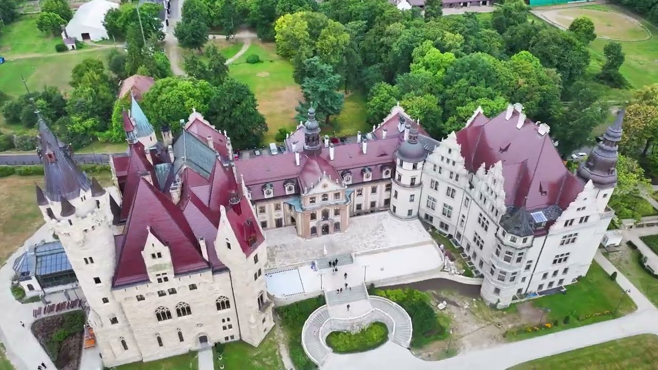 MOSZNA CASTLE / Echoes of Nobility by Drone / Palace of Legends / Poland 🏰 ⚔️ 🇵🇱 4K