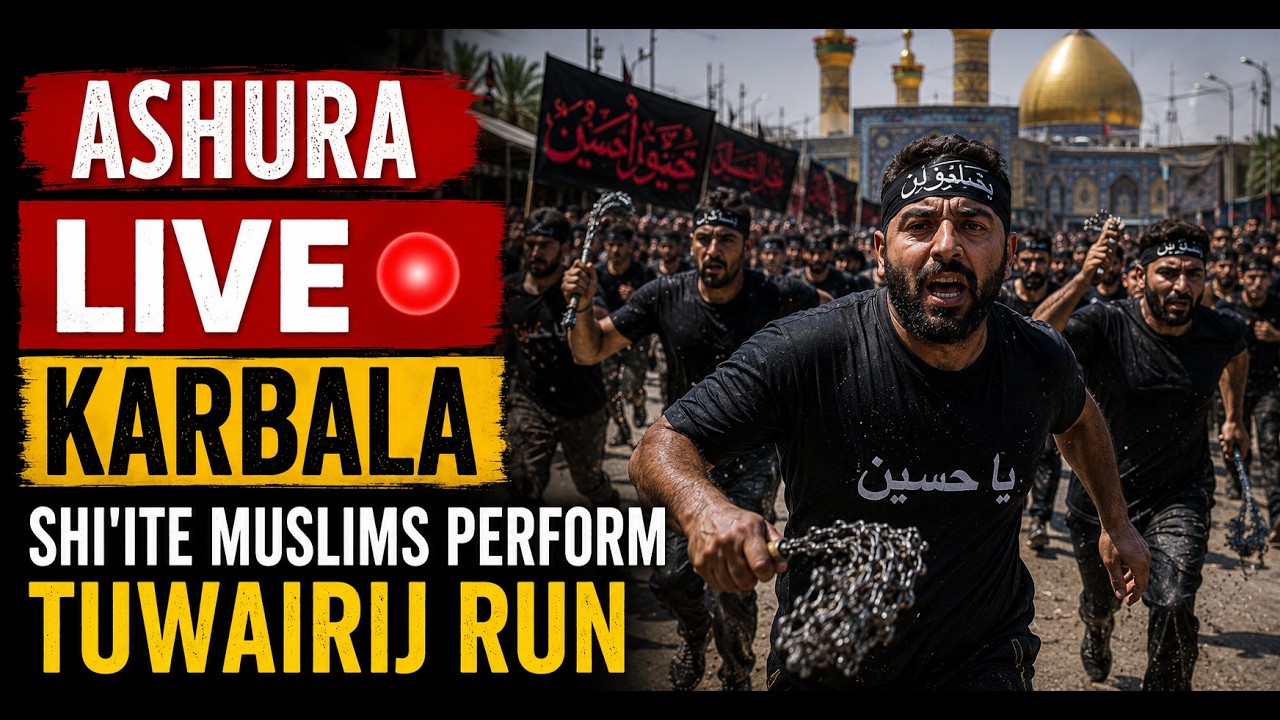 Iraq LIVE | Shi&rsquo;ite Muslims perform Tuwairij run in Karbala during Ashura| Karbala LIVE |10 Muharram