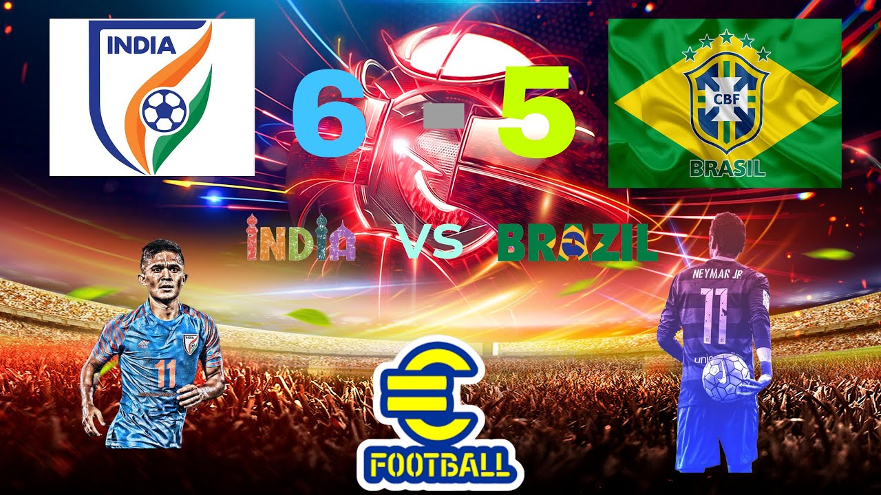 INDIA VS BRAZIL GAME PLAY. PENALTY SHOOTOUT.#efootball #S.A GAMING WORLD.#sunilchhetri  #neymar