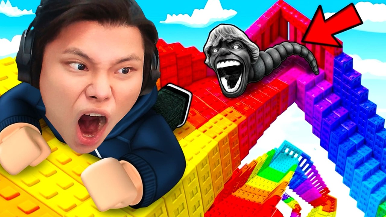 [ROBLOX] JayGray Xây Cầu Thang Gặp Cậu Bé 67 Siêu Hài🤣🌈Thử Thách Troll SCP-067 KID Obby Tháp 7 Màu