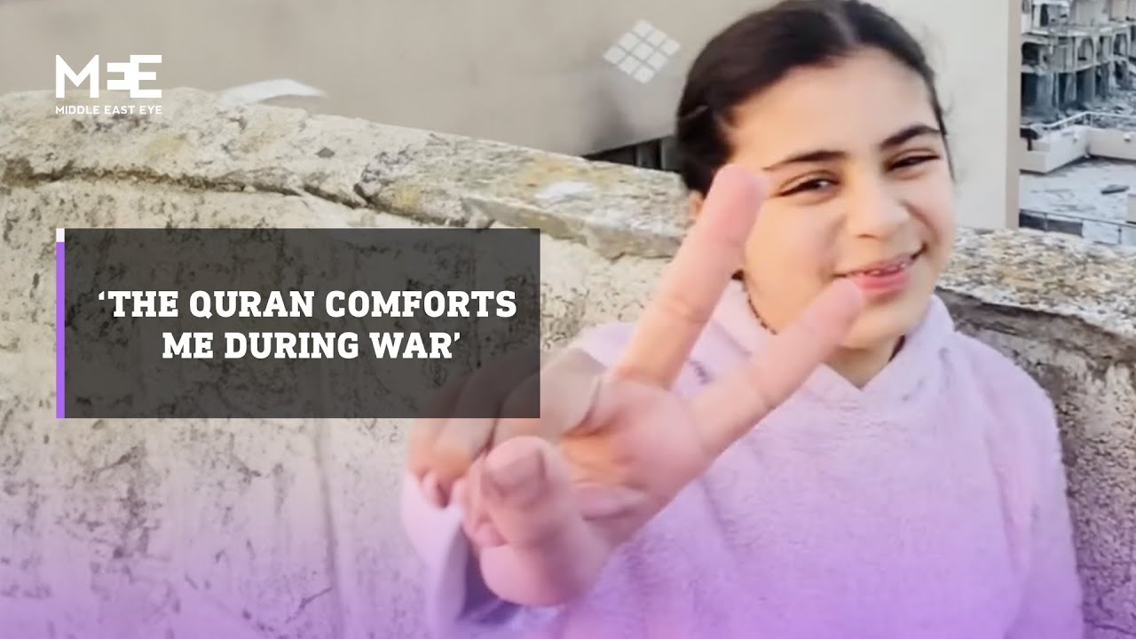 Young Palestinian girl finds comfort in Quran during war