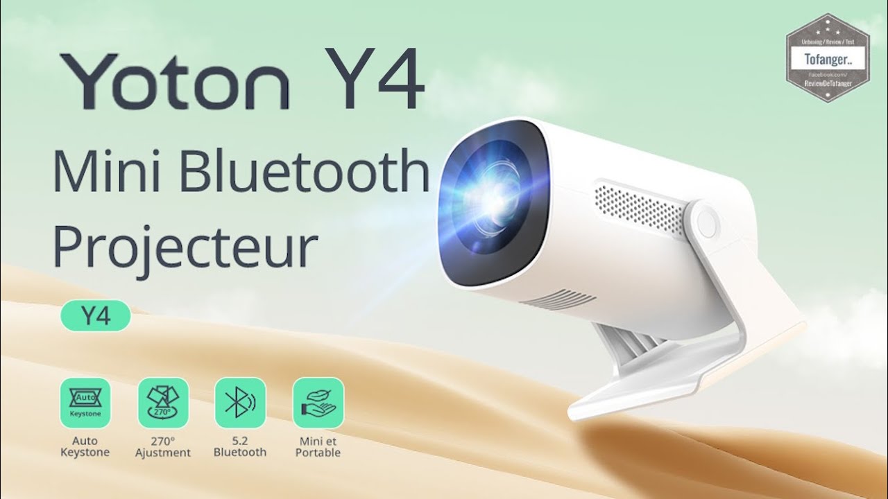 Yoton Y4 - Проектор 720P - Мини-портативный видеопроектор 200 ANSI люмен - Распаковка