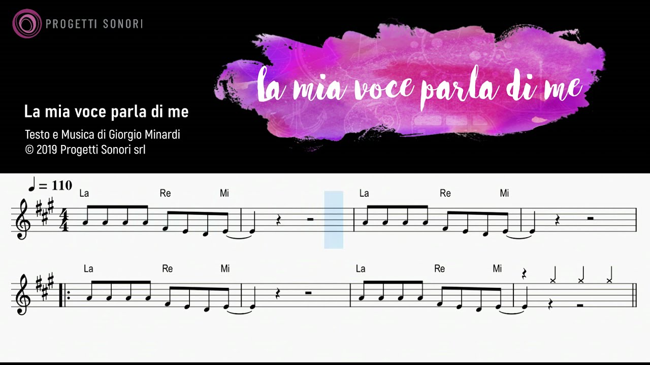 LA MIA VOCE PARLA DI ME - video guida