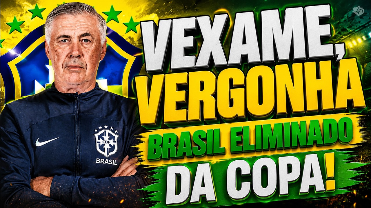 🚨BRASIL ELIMINADO DA COPA DO MUNDO | ANCELOTTI TEM DESEMPENHO VERGONHOSO | PIOR TRABALHO DESDE 66?