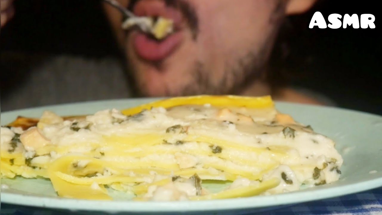 MUKBANG ITA | LASAGNA SALMONE E SPINACI + UVA EATING SHOW ITALIANO *ASMR PASTA CIBO ITA WISPERING
