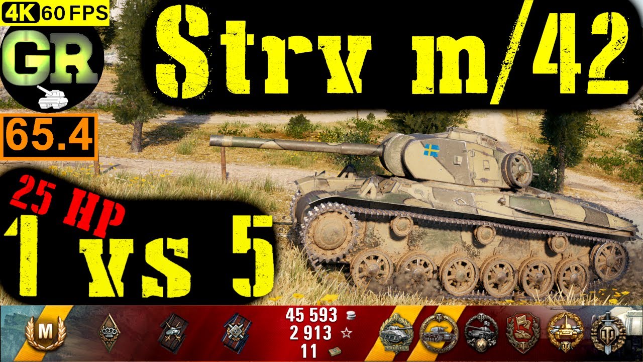 65_World of Tanks Strv m/42 WoT Replay - 8 Kills 1.7K DMG(Patch 1.5.0)