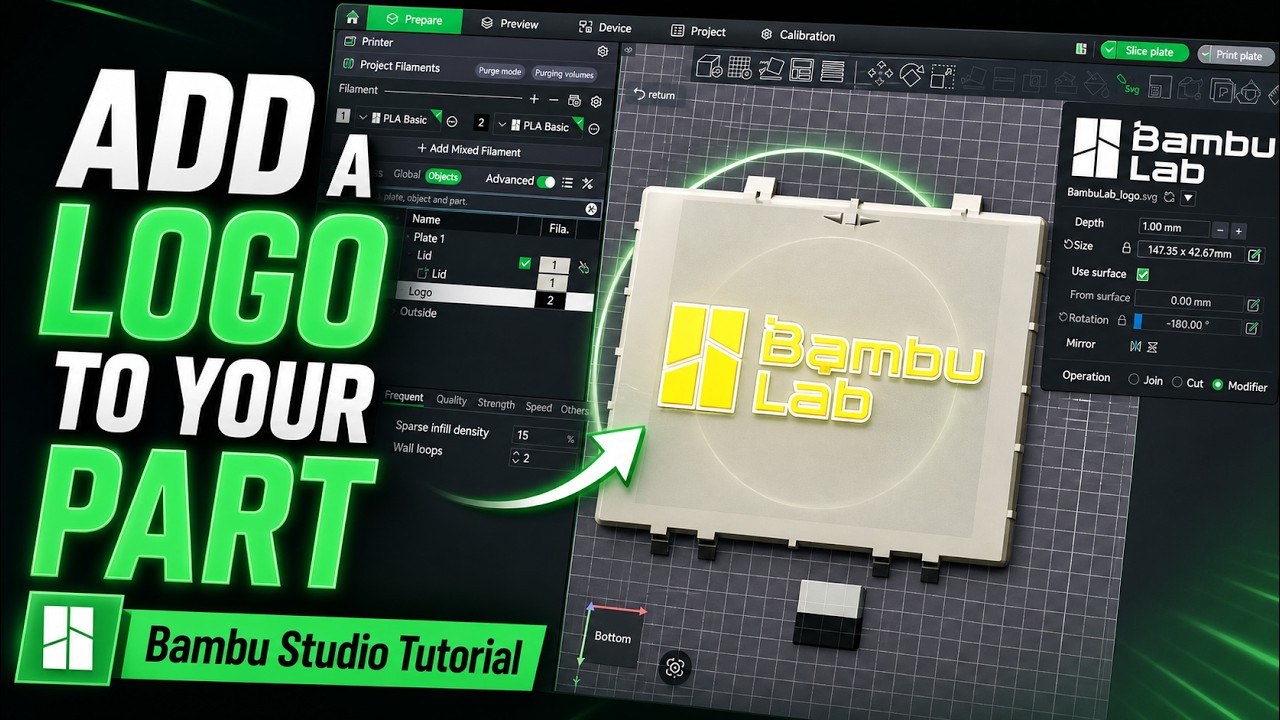 Bambu Studio - How to add a logo to a part