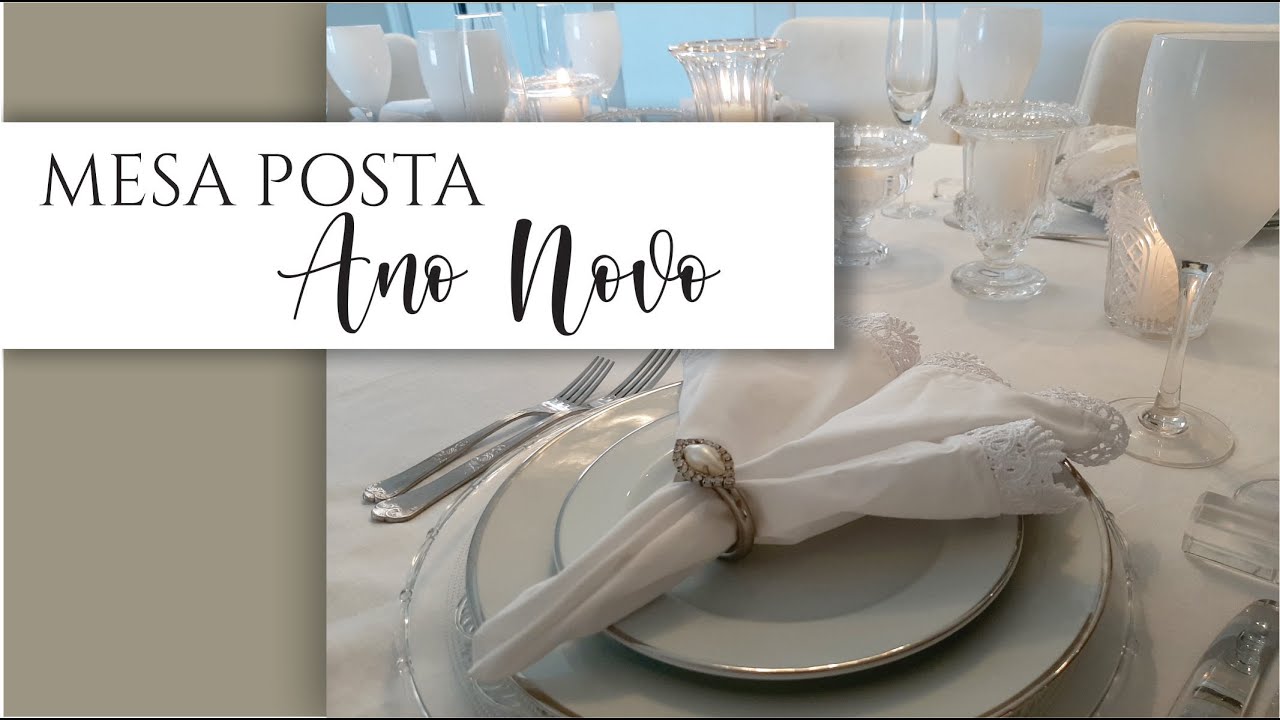 Mesa posta branca para ANO NOVO | Reveillon elegante e clássico