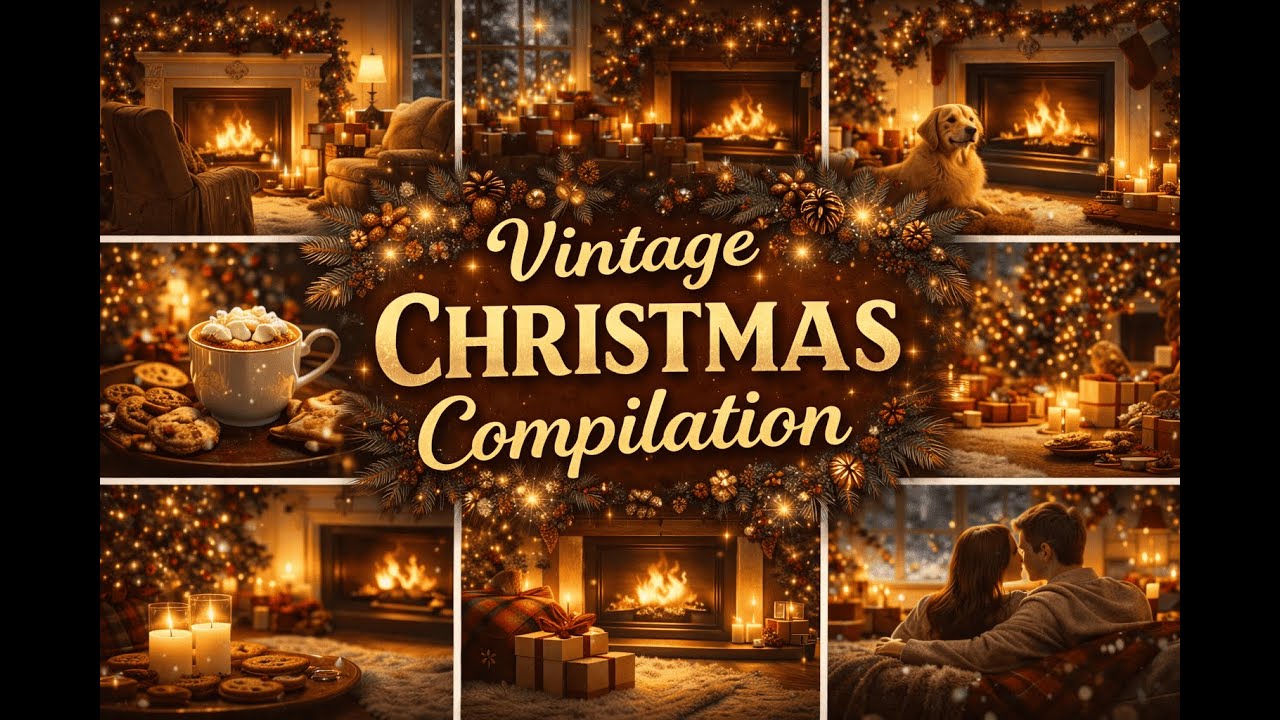 Winter Cabin Christmas 2025 | Fireplace Ambience & Soothing Holiday Music