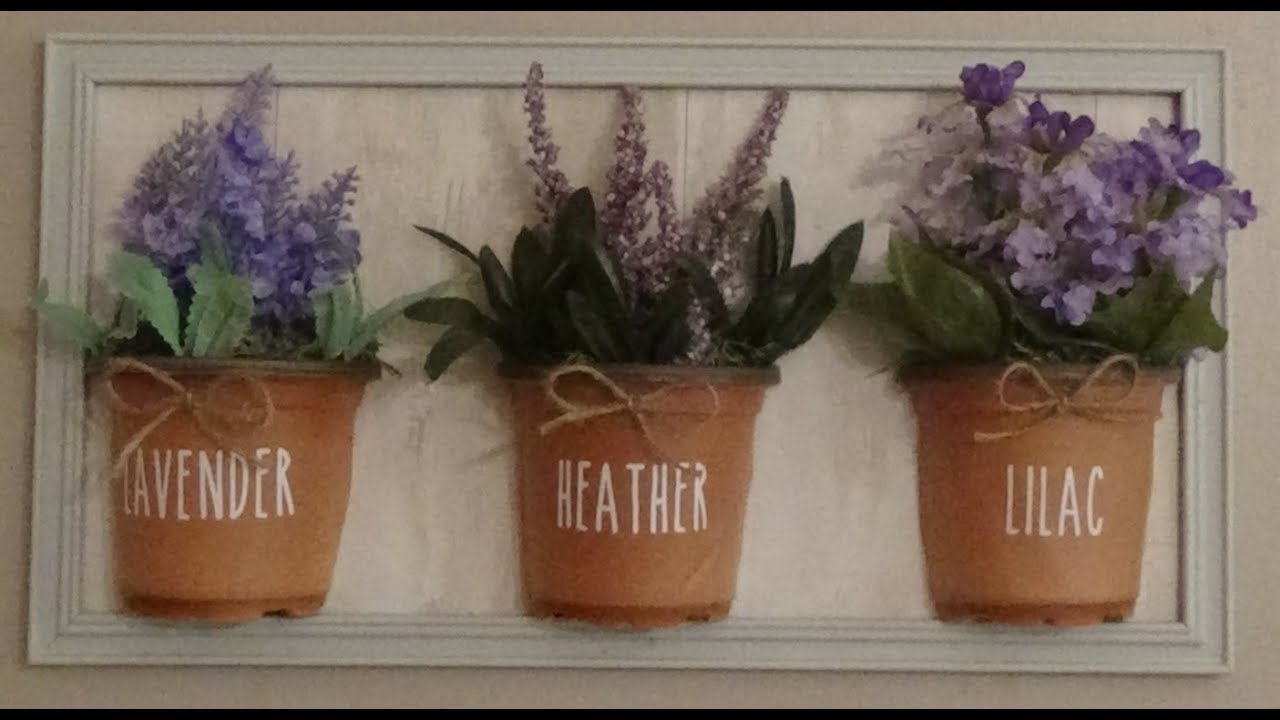 Dollar Tree DIY Farmhouse Flower Pot Wall Hanging Decor