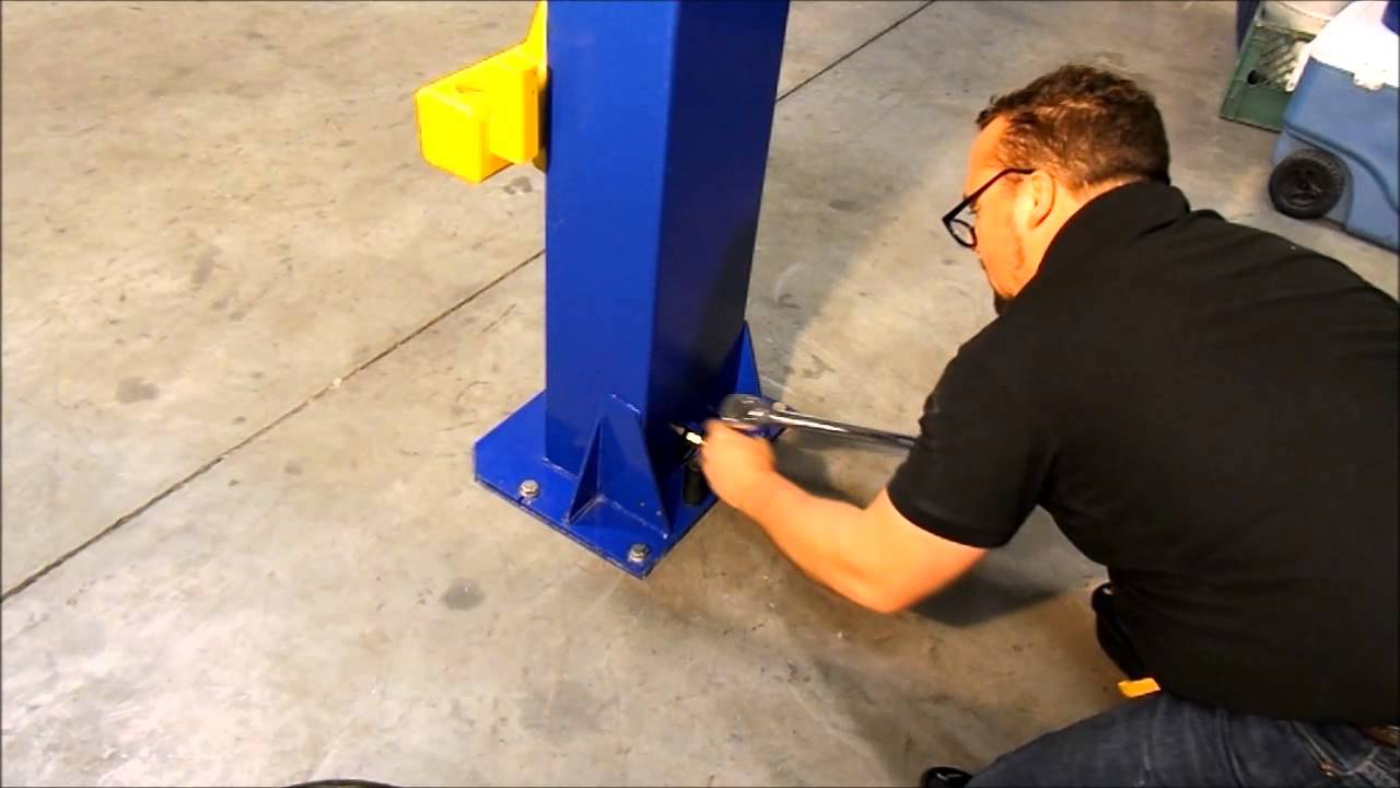 How to install a portable 2 Post Car Lift - 866-607-4022