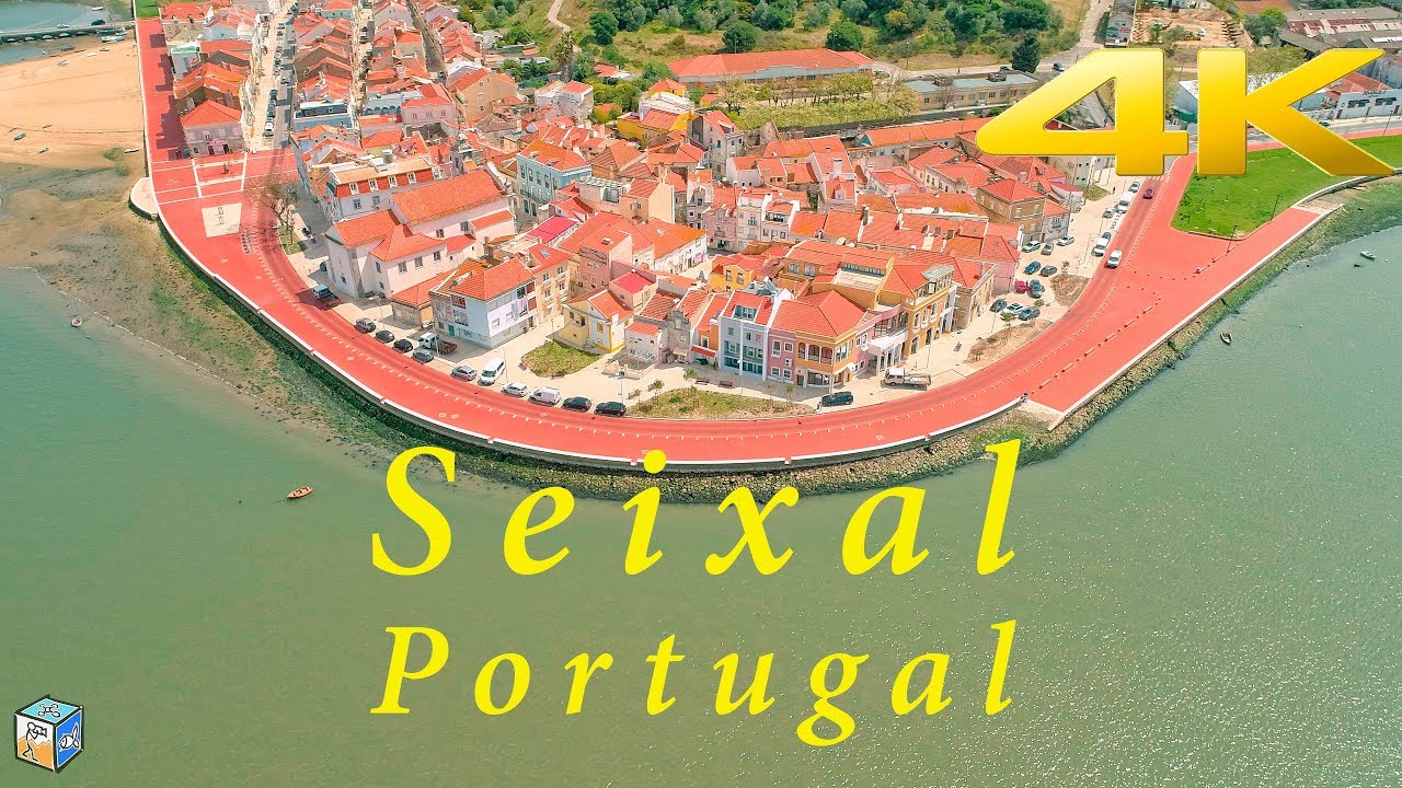 Walk and flight around the old Seixal, Portugal