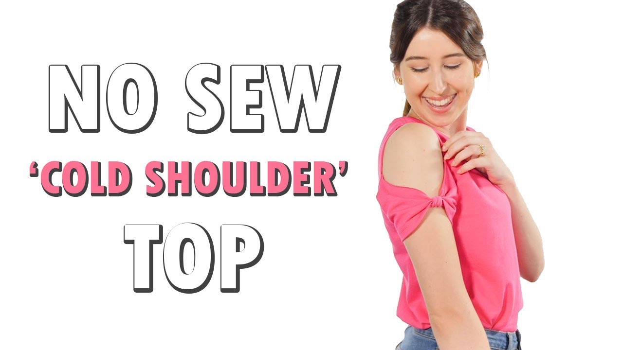 DIY No Sew 'Cold Shoulder' Top From An Old T-Shirt | T-Shirt.ca