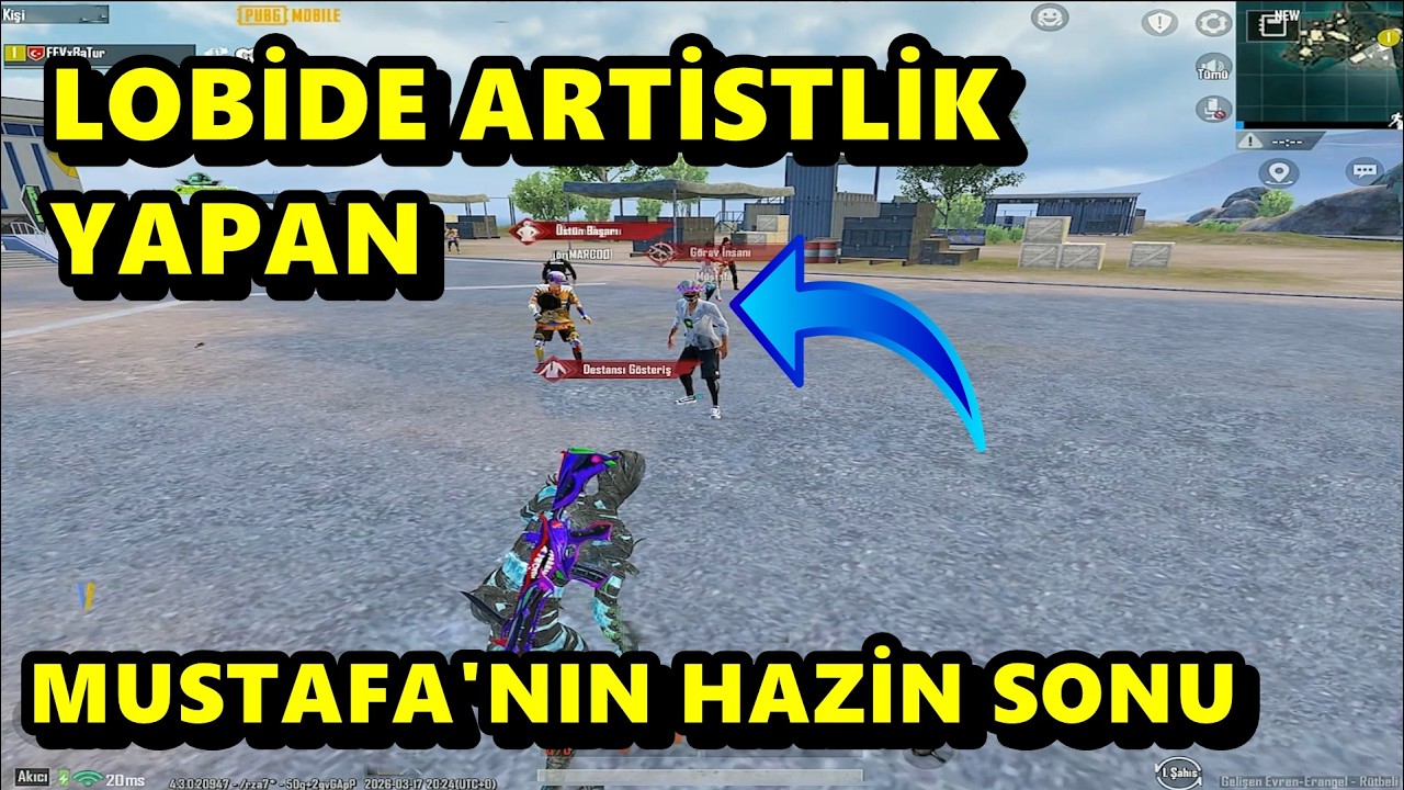 LOBİDE ARTİSTLİK YAPAN MUSTAFA'NİN HAZİN SONU ! BATUR GAME SOLO SQUAD PUBG MOBİLE