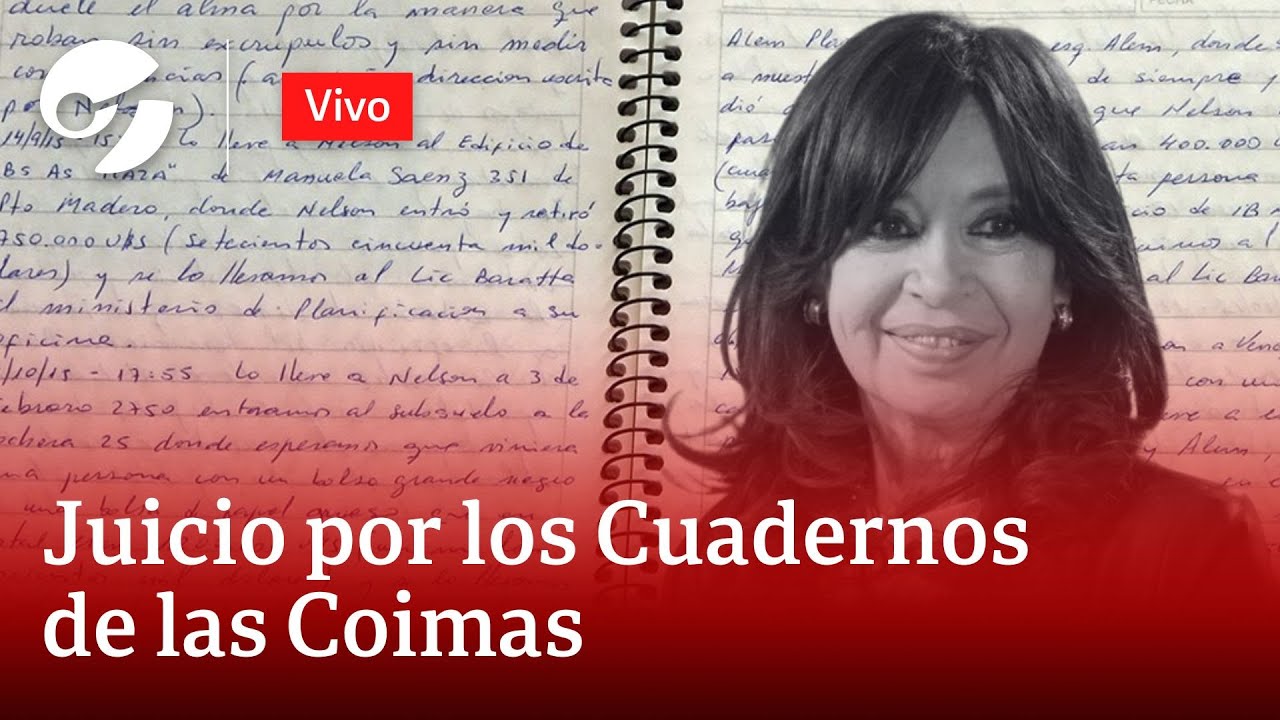 EN VIVO: AUDIENCIA DEL JUICIO POR LOS CUADERNOS DE LAS COIMAS CONTRA CRISTINA KIRCHNER