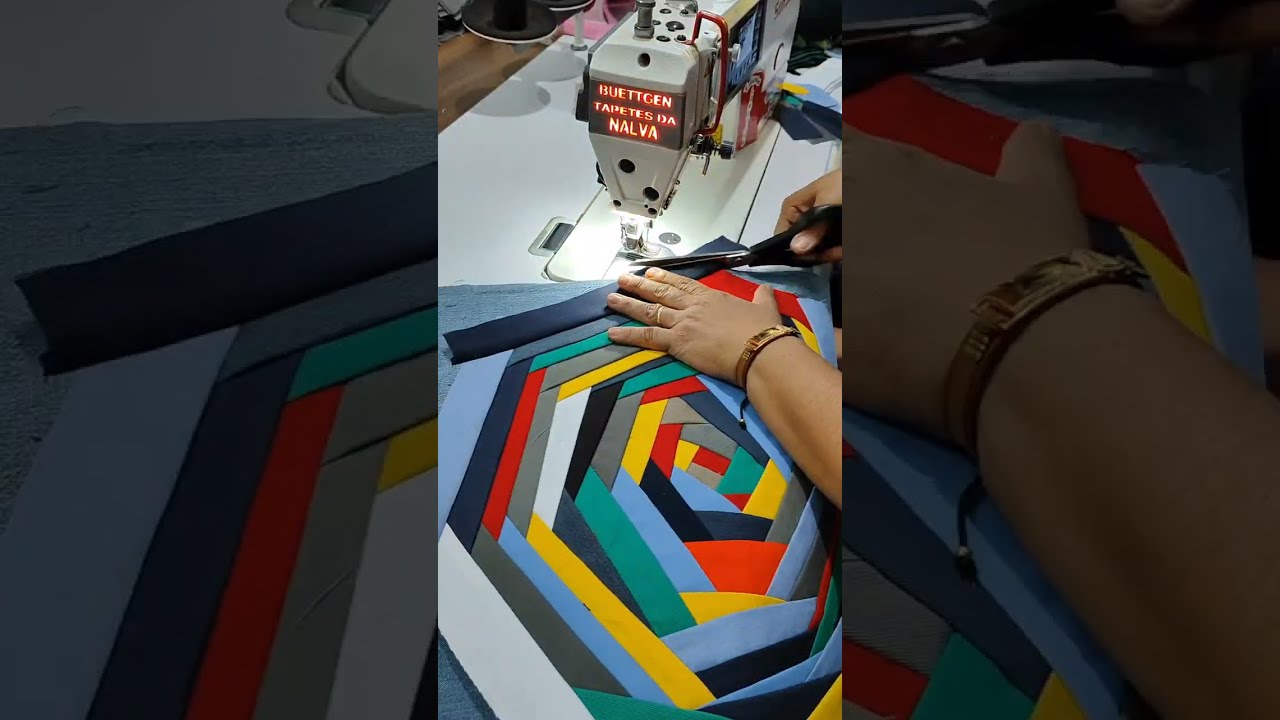 ESSE É O TAPETES MAIS BONITO 😲😱 COM PEDAÇOS DE RETALHOS