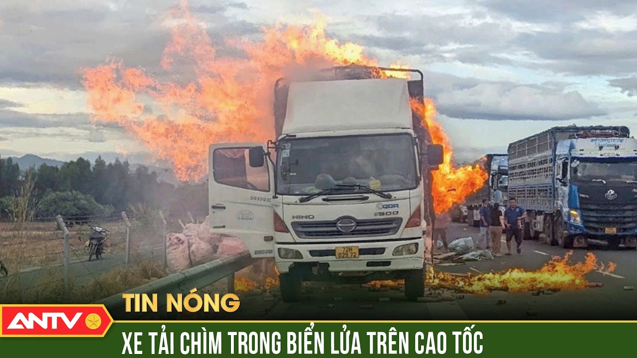 Quyết định sinh tử của tài xế trước khi xe tải chìm trong biển lửa | ANTV
