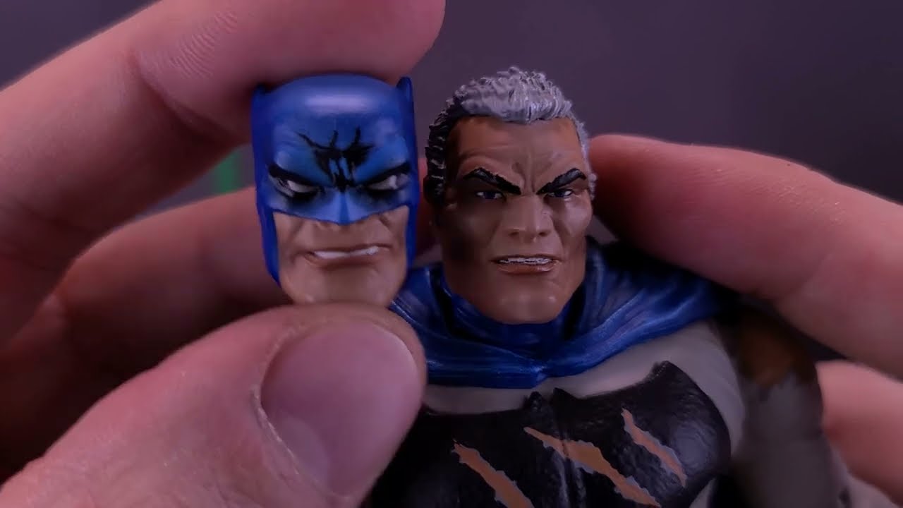 McFarlane Toys The Dark Knight Returns Battle Damaged Blue Batman Figure | @The Review Spot
