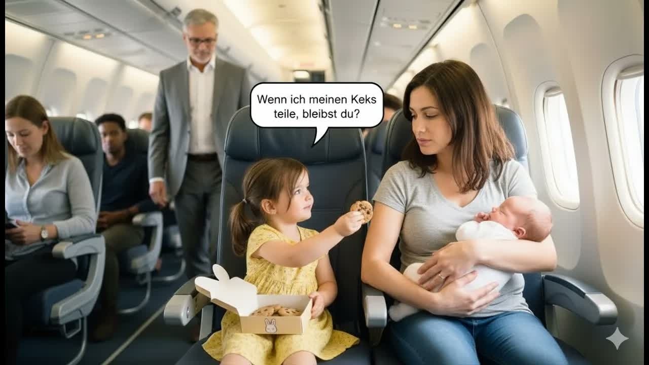 Wenn ich meinen Keks teile, bleibst du？ fragte die CEO-Tochter eine arme Mutter im Flugzeug