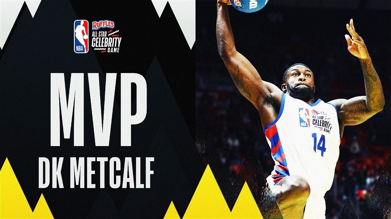 DK Metcalf wins MVP at the 2023 #RufflesCelebGame 🏆| February 17, 2023