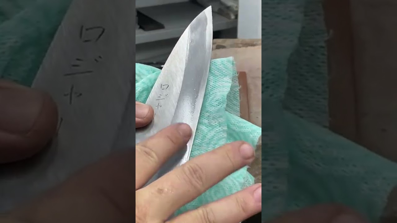 Afiação Honbazuke Completa numa DEBA BŌCHO Shirogami
