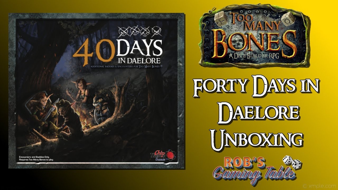 Too Many Bones 40 Days in Daelore Unboxing