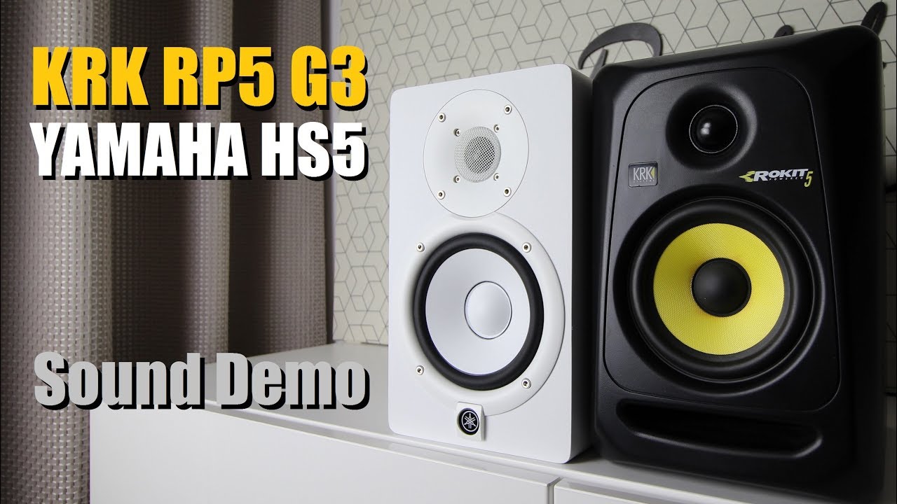 KRK Rokit 5 RP5G3 vs Yamaha HS5  ||  Sound Demo w/ Bass Test