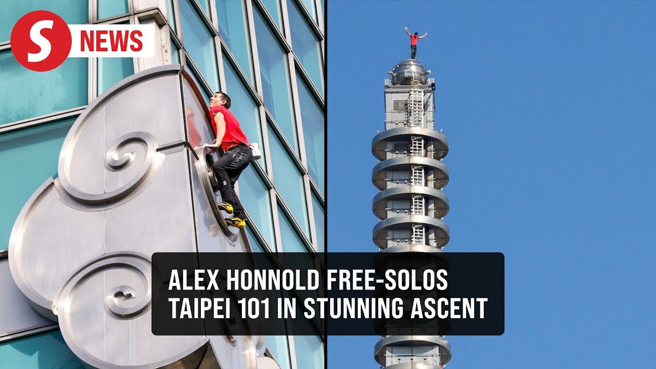 US climber scales Taiwan's tallest building Taipei 101 without ropes