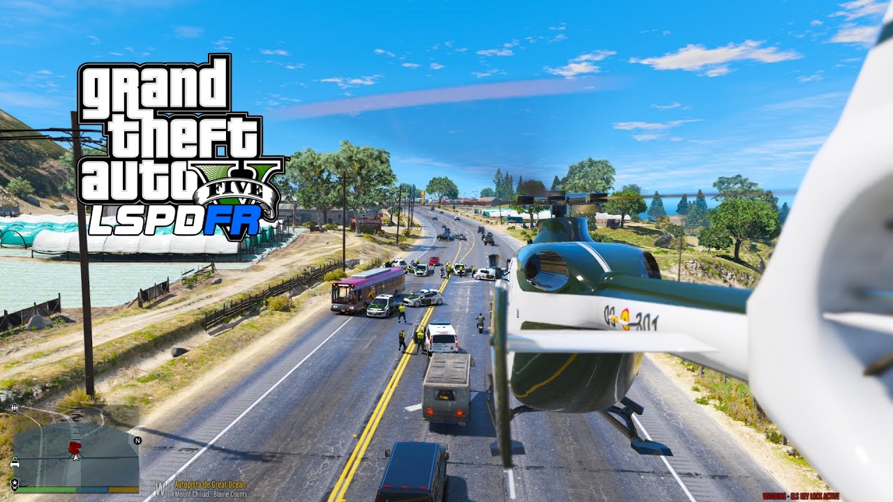 LSPDFR | Dia 238 | Helicóptero de la Guardia Civil - Persecución de un bus