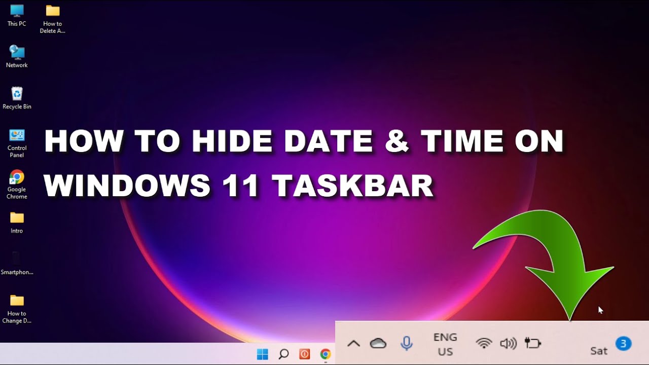How to Hide Clock from Taskbar on Windows 11