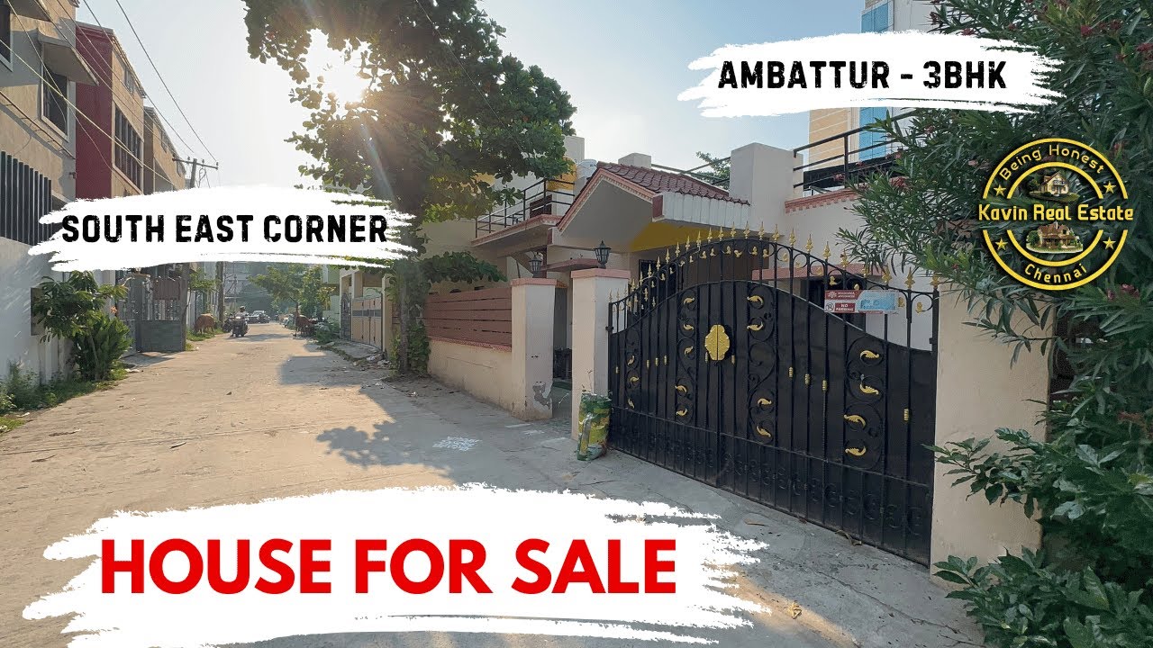 ID 2405 - House For Sale in Ambattur||Corner|| South East||100Mtr Main Road||3BHK||
