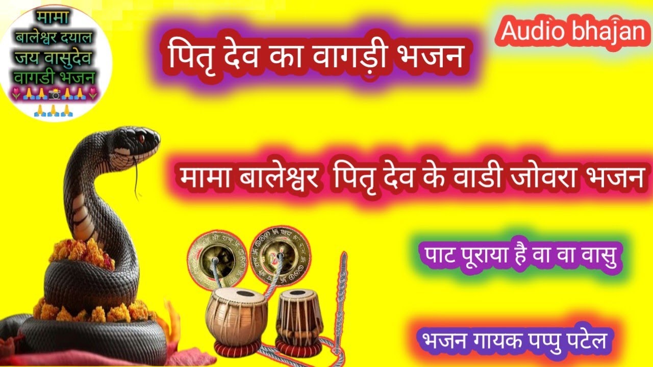 🙏पितृ देव का वागड़ी भजन गायक⚜️पप्पु पटेल कलीयारी में पितृ देव को जागरण करते हुए भजन करते हुए//