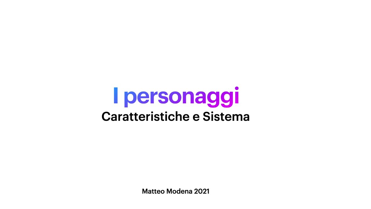 Narratologia: I personaggi