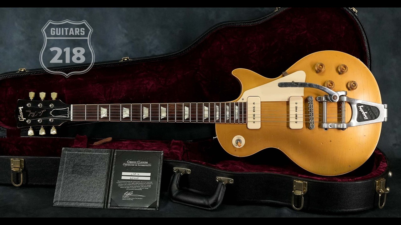Gibson Custom Shop 1956 Les Paul Standard Gold Top Reissue Bigsby & Aged Mod